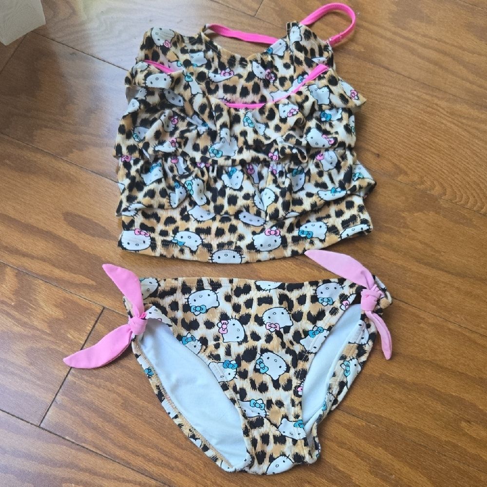 Hello Kitty Pink and Leopard Print Bikini